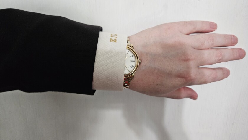 Photo of Wrist watch worn with White Tie