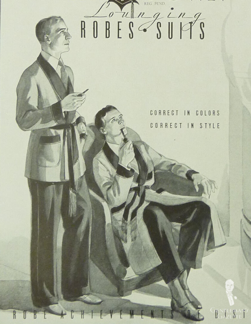 Illustration of men in smoking jackets of two different lengths