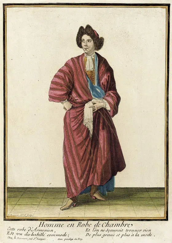 Illustration of man in robe de chambre