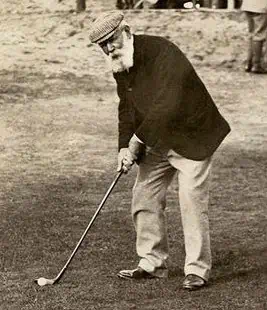 Photo of Golfer Old Tom Morris in Tweeds c 1989 Image Credit Wikimedia