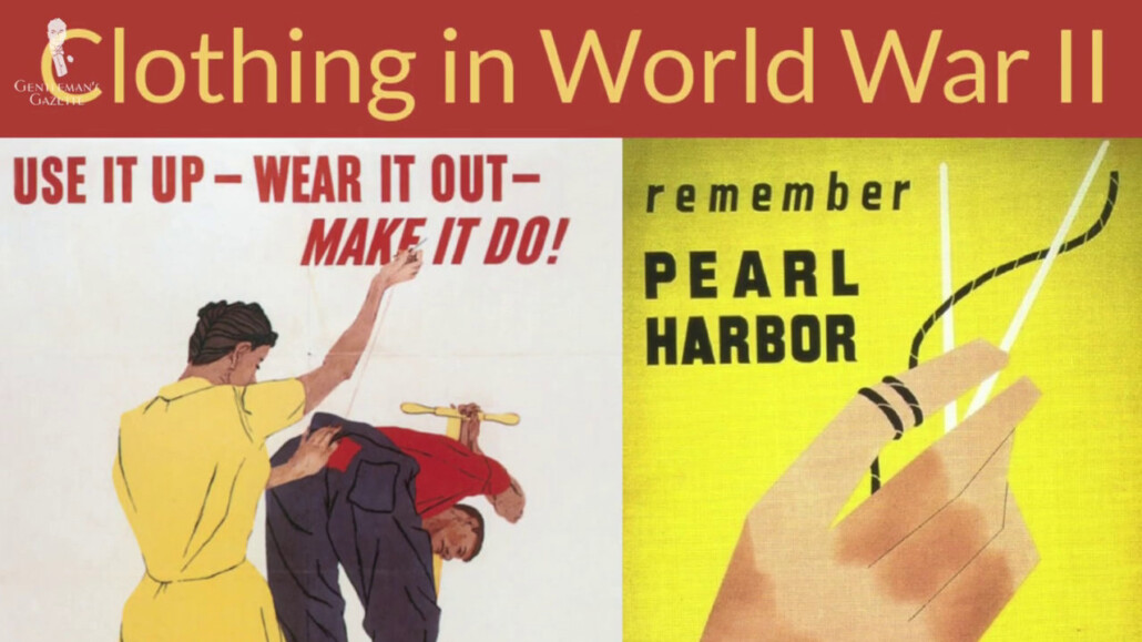 US posters during the restrictions of some clothing during the World War II