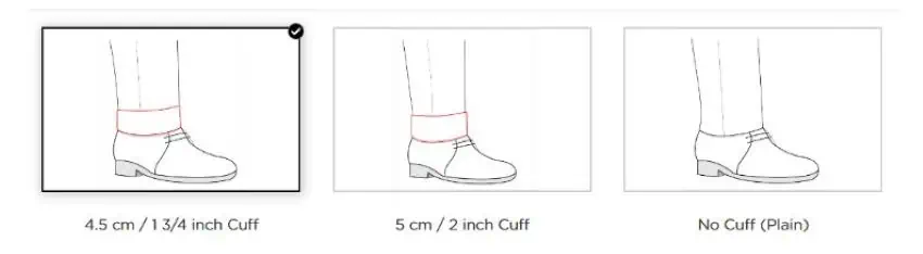 You can add cuff to plain hemmed pants.