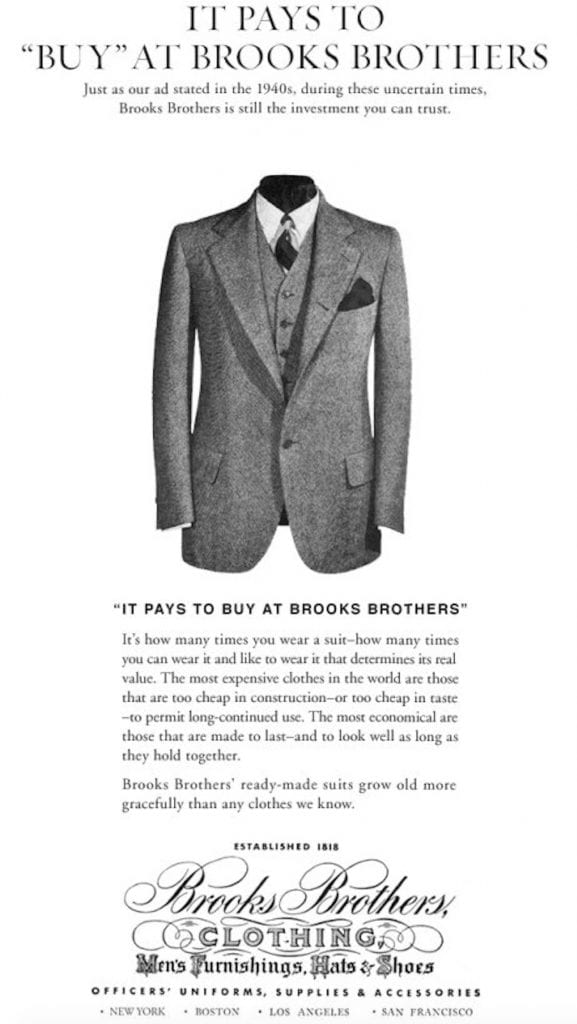 Brooks Brothers Advert Brooks Brothers Advert