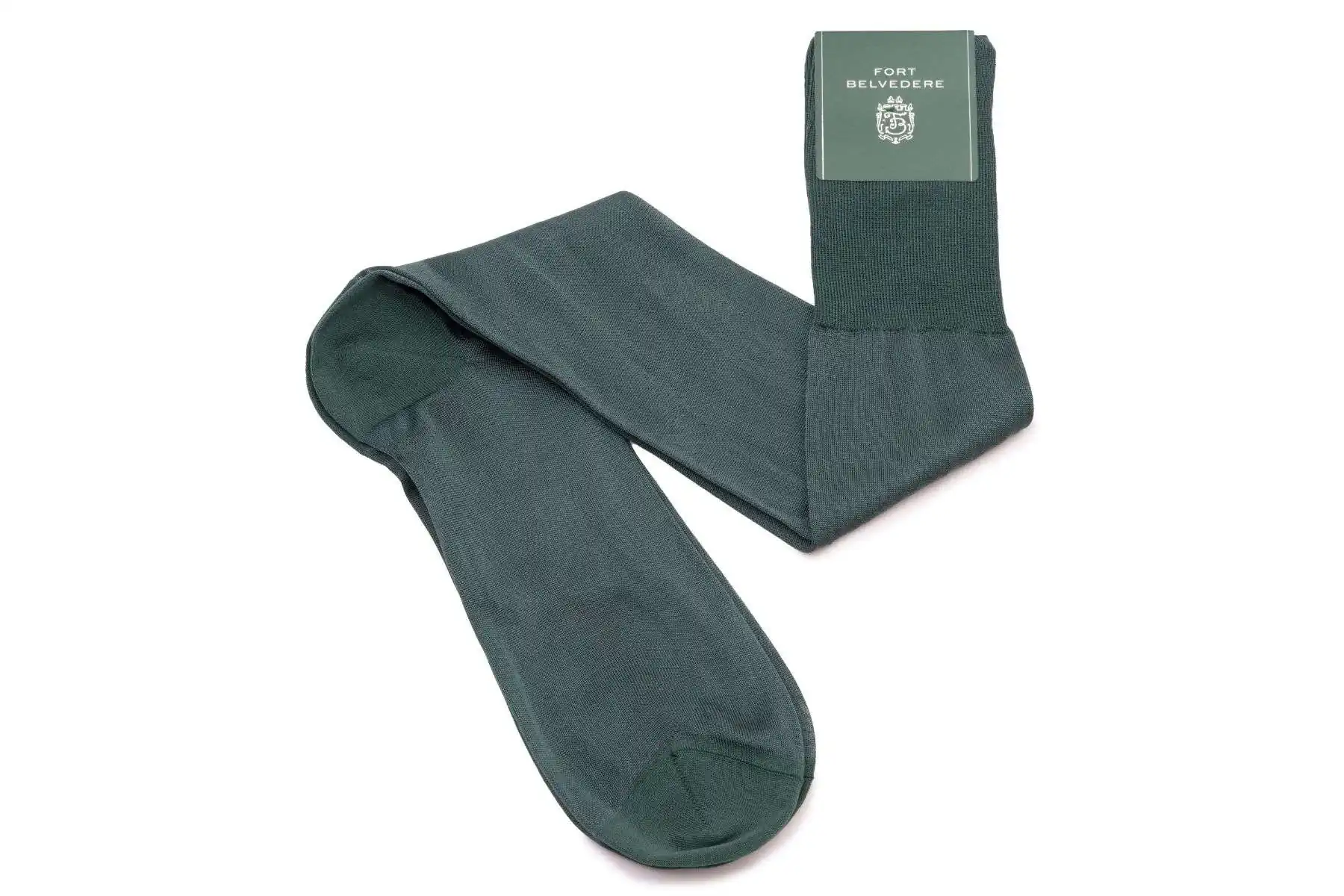 Finest Socks In The World - Over The Calf in Bottle Green Silk