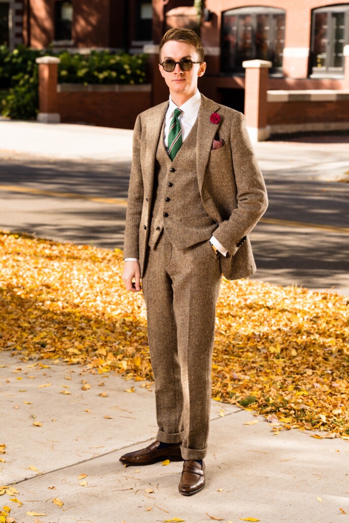 Photo of a man in tweed