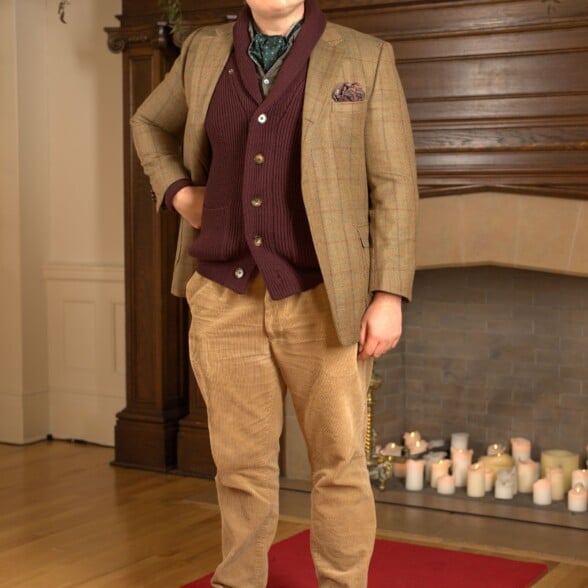 Pairing Corduroy With Multiples Textures Photo of a man wearing multiple textures including corduroy
