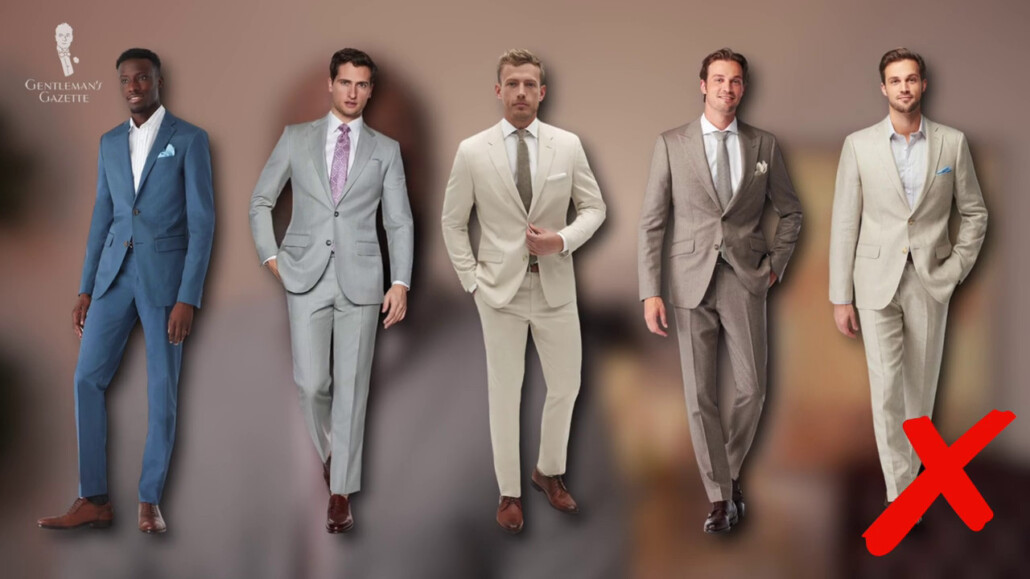 light colored suits