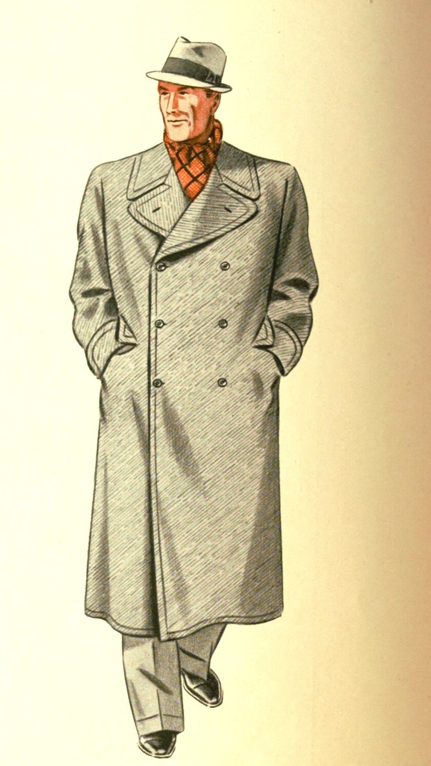 overcoat with tie