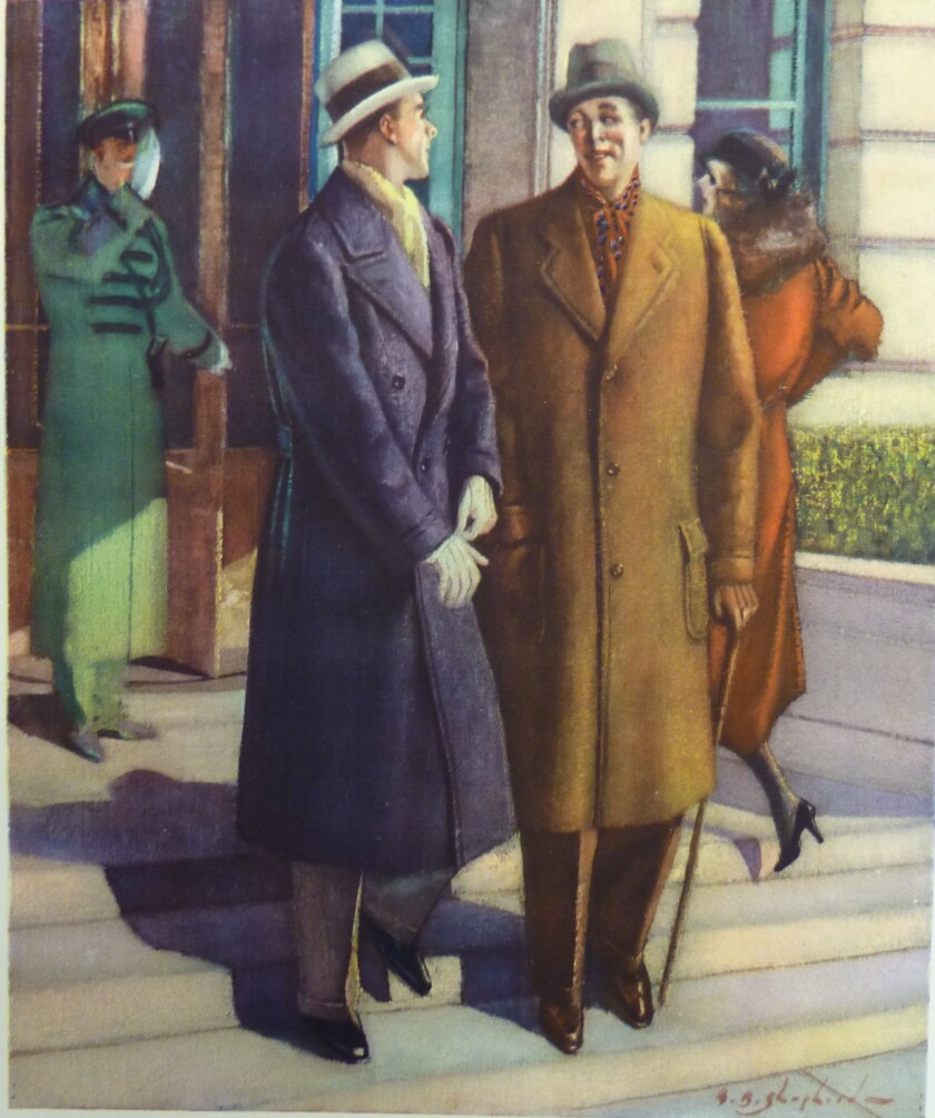 Illustration of colorful overcoats