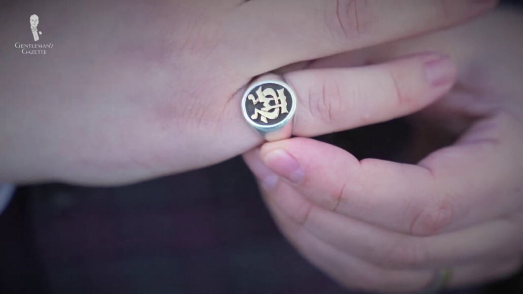 signet ring from James Avery