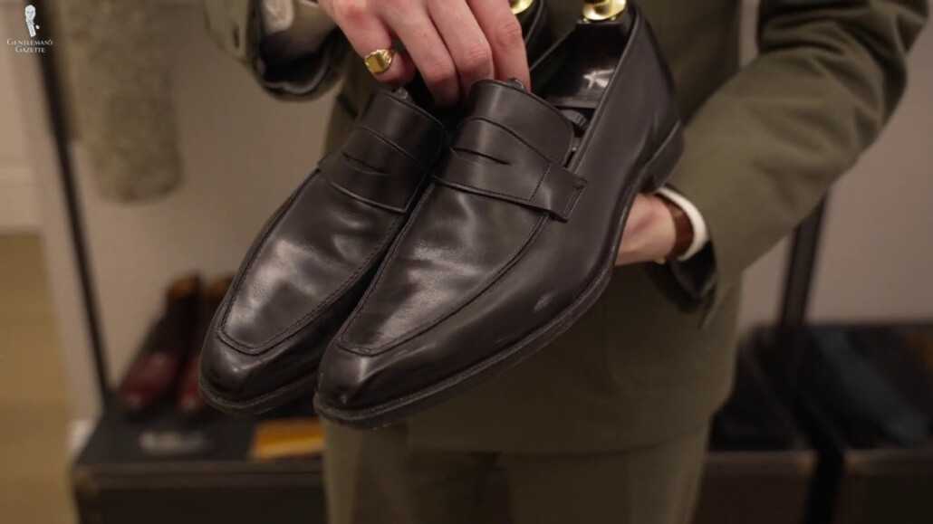 Black loafers from George Cleverly