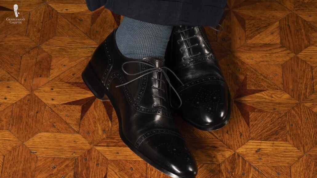 Oxfords with black laces look formal