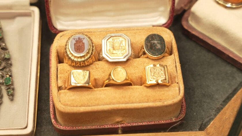Photo of various signet rings