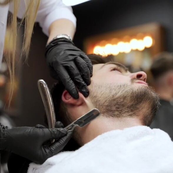 The straight edge razor shaving process can be therapeutic.