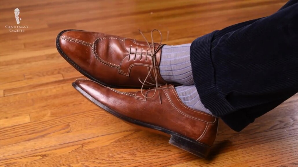 Brown shoes for mid formality weddings
