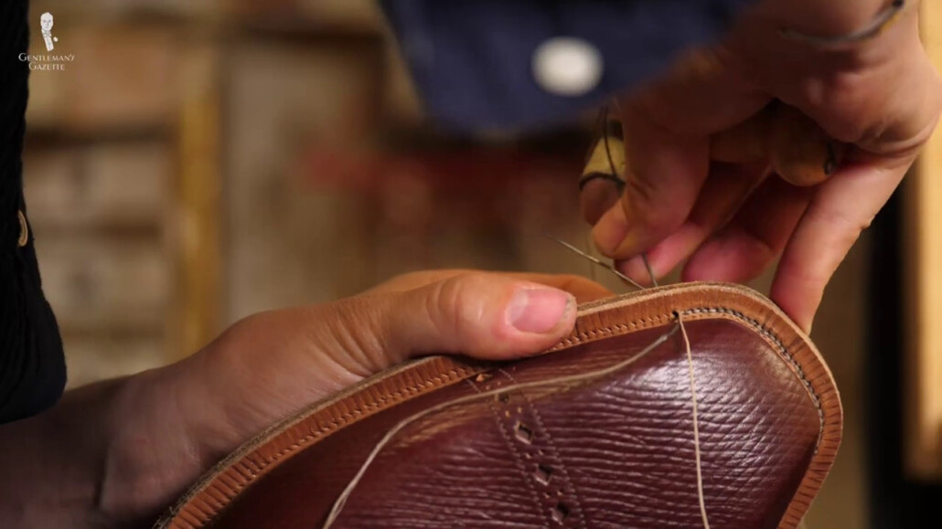 Weggmann bespoke shoes are full-stiched by hand