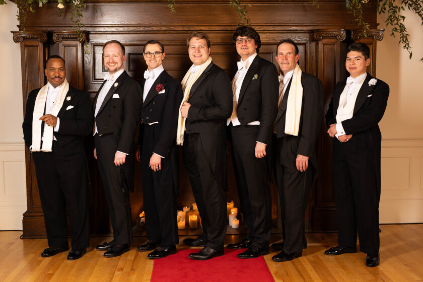 Photo of seven men in White Tie