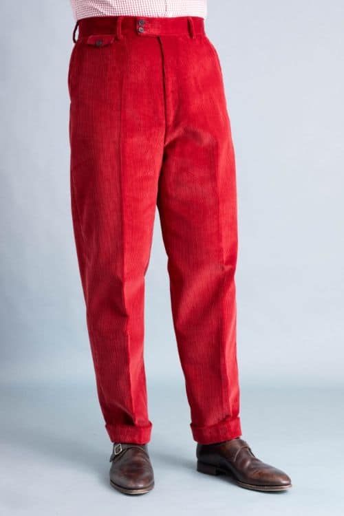Photo of garnet red trousers