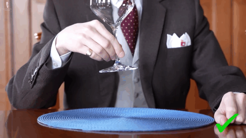 holding a glass the right way