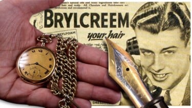 Various antique menswear items
