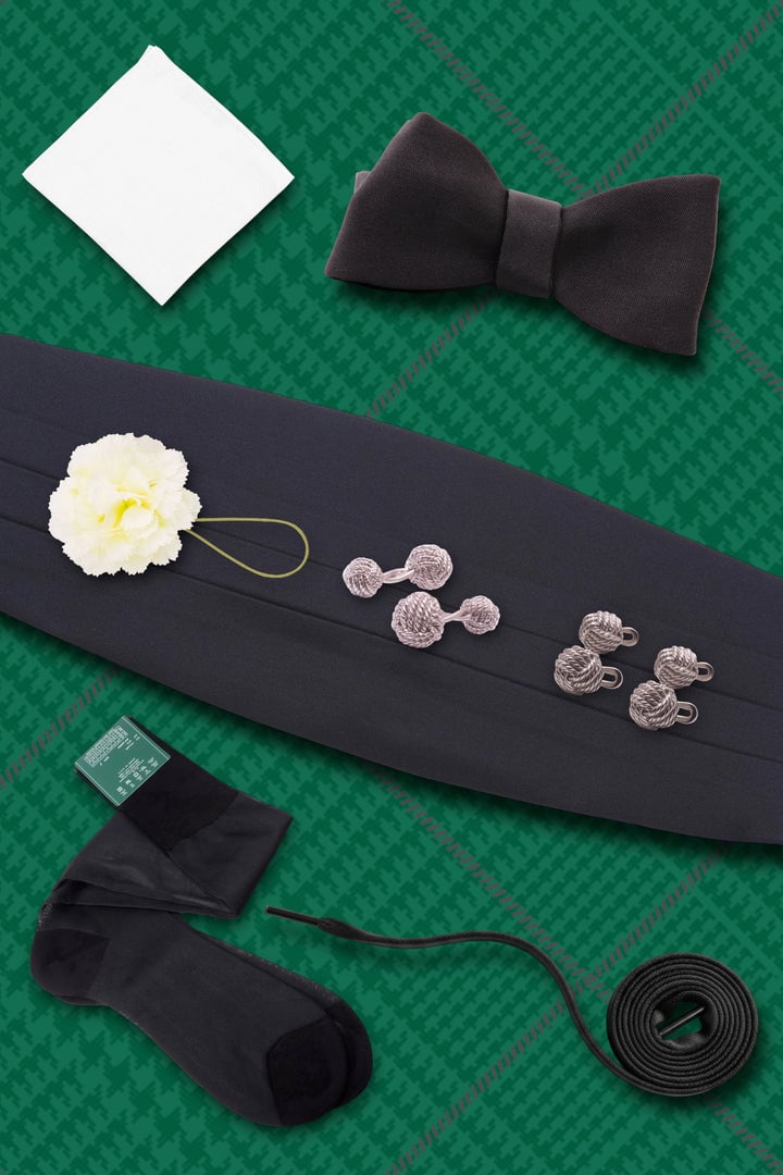 Luxury Black Tie Bundle with Platinum Accessories