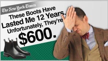 Raphael face palms at the $600 price of a pair of boots