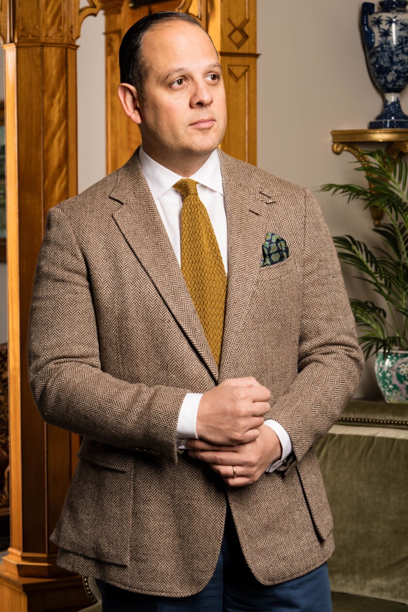 Mustard Brown Yellow Zigzag Silk Knit Tie Fort Belvedere R5 7800 Mustard Brown Yellow ZigZag Silk Knit Tie