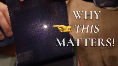 Dark blue summer fabric held to the light to show its open weave. Text reads: โWhy This Matters!โ