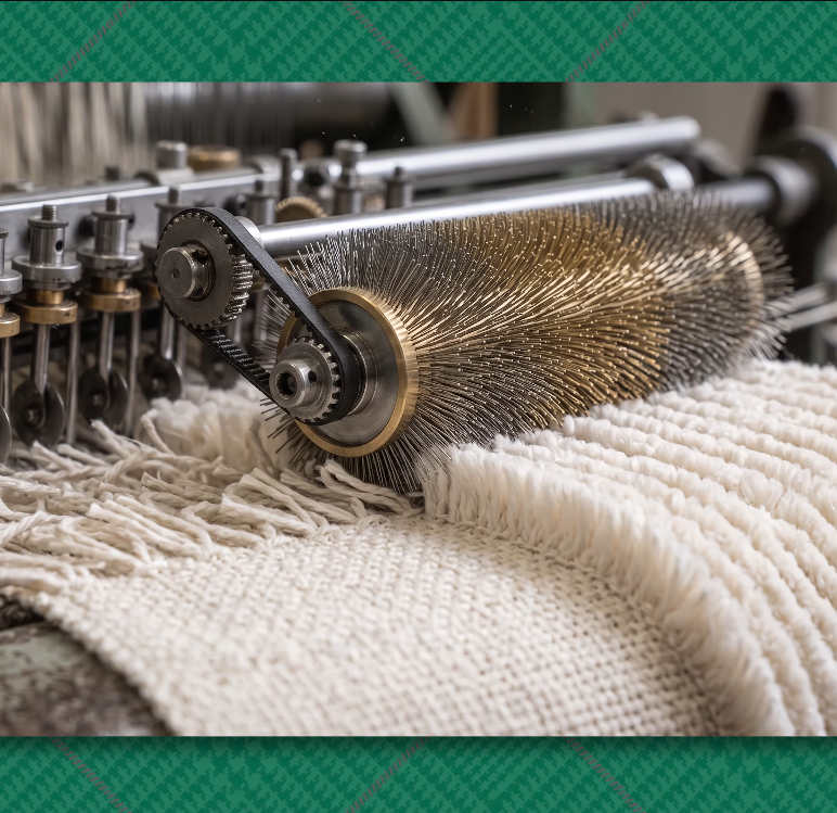 Corduroy Fabric Production textile finishing machinery working a soft pile cloth for corduroy production